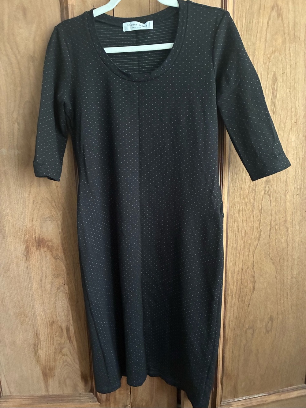 Women’s Black Dot-Print Midi Dress by Sonnet James